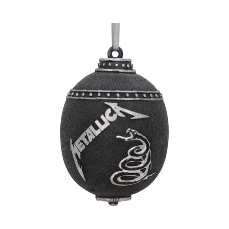 Metallica Black Album Hanging Ornament front view with snake logo