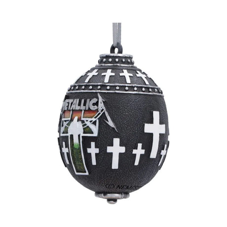 Angled view of the Metallica Master of Puppets ornament