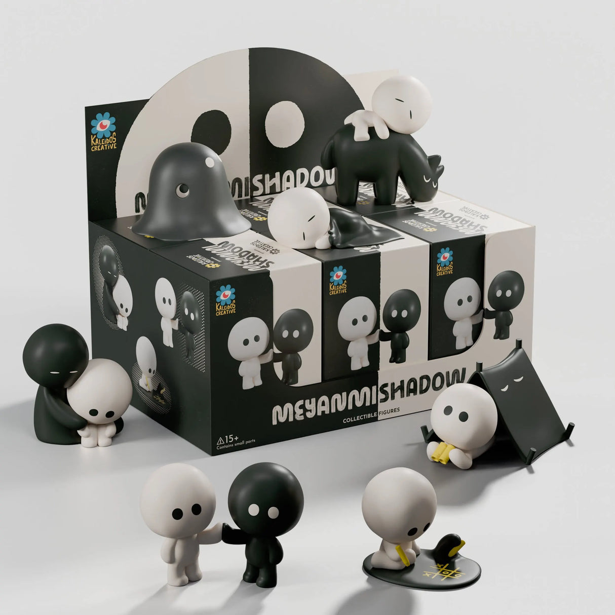 Meyanmi Shadow Blind Box display with collectible figures and packaging