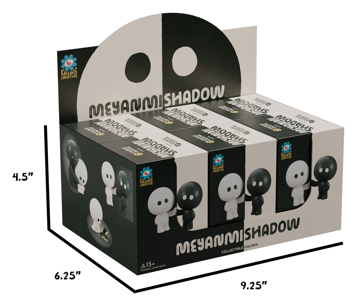 Meyanmi Shadow six-box display case with black and white packaging