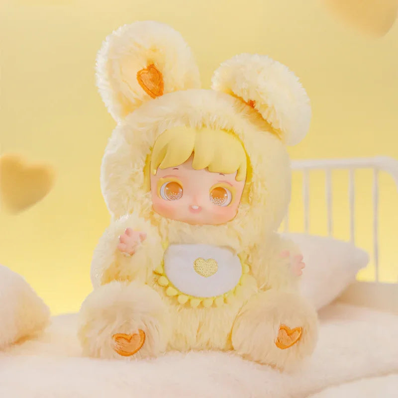 Miana Nighty Night To U Series plush-style figure in yellow animal suit with heart details