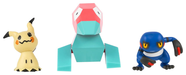 Mimikyu, Porygon and Croagunk Pokémon Battle Figures by Jazwares