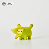Thermo color-changing Bananaers Dog figure turning yellow with heat