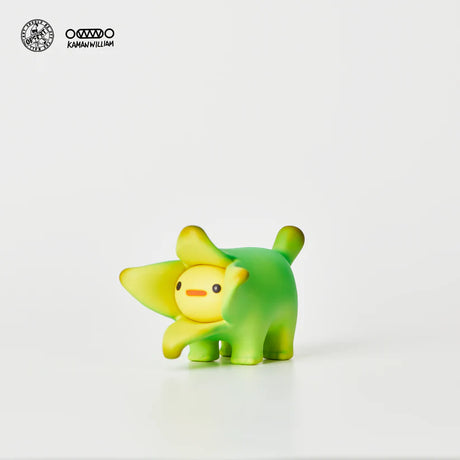 Front view of Mini Bananaers Dog - Young Green Edition in green color