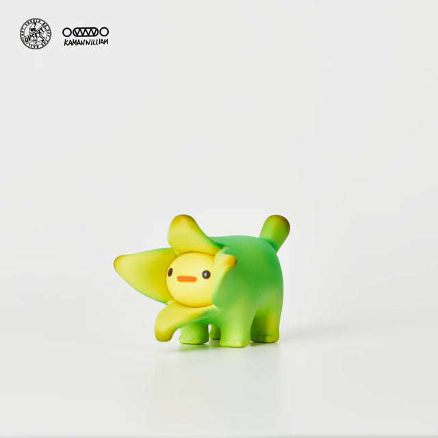 Front view of Mini Bananaers Dog - Young Green Edition in green color