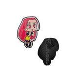 Mira pin front and back view showing pin backing