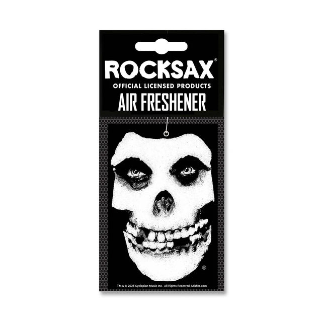 Misfits Fiend skull air freshener Rocksax black white design