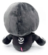Rear view of the Misfits Plush Figure featuring the embroidered Fiend skull logo on the back of the hoodie.