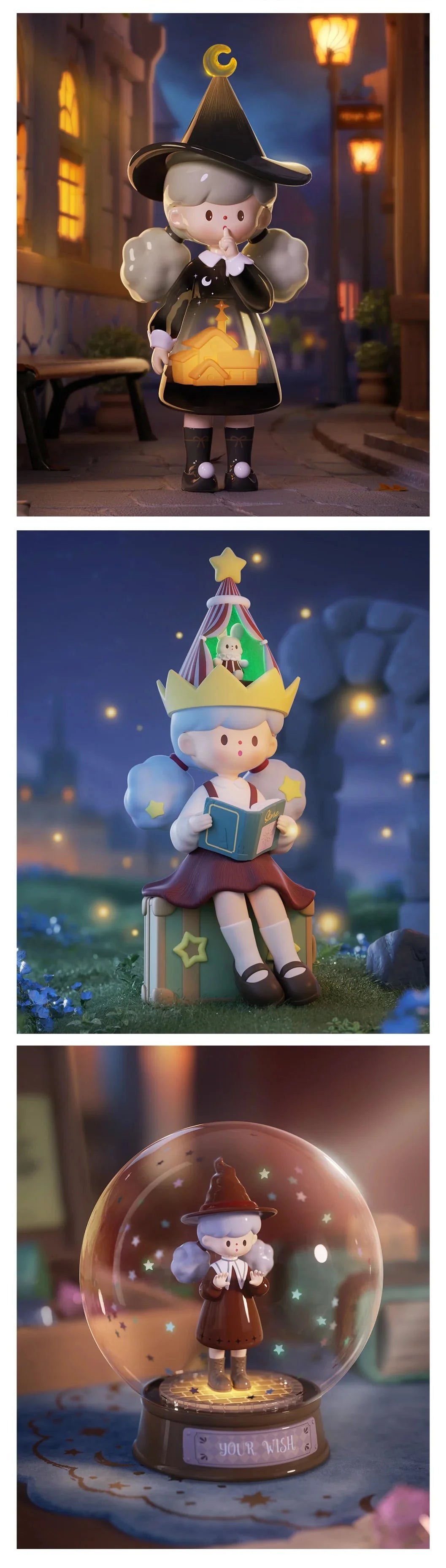 Molinta Moonlight figure and hidden Traveler and Crystal Ball editions from the Chasing Light blind box series