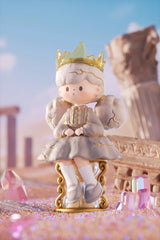 Molinta Natural Series crowned crystal queen figure seated on an elegant throne surrounded by gemstones