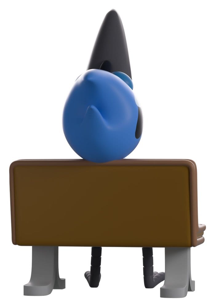 Back view Mordecai vinyl figure bench design Youtooz