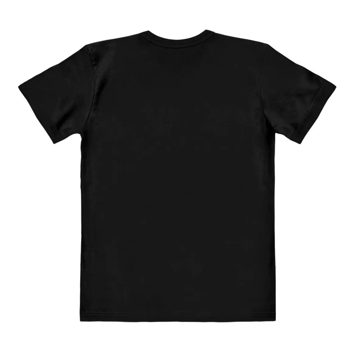 Back side of Masters of the Universe He-Man T-shirt in plain black design