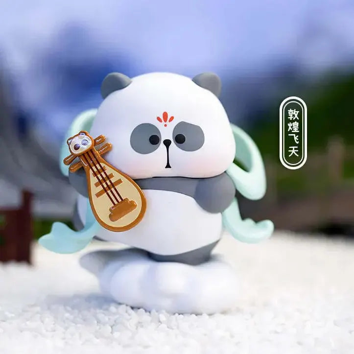 MR.PA traditional musician figure floating on clouds while holding a stringed instrument from the National Essence Travel Notes series