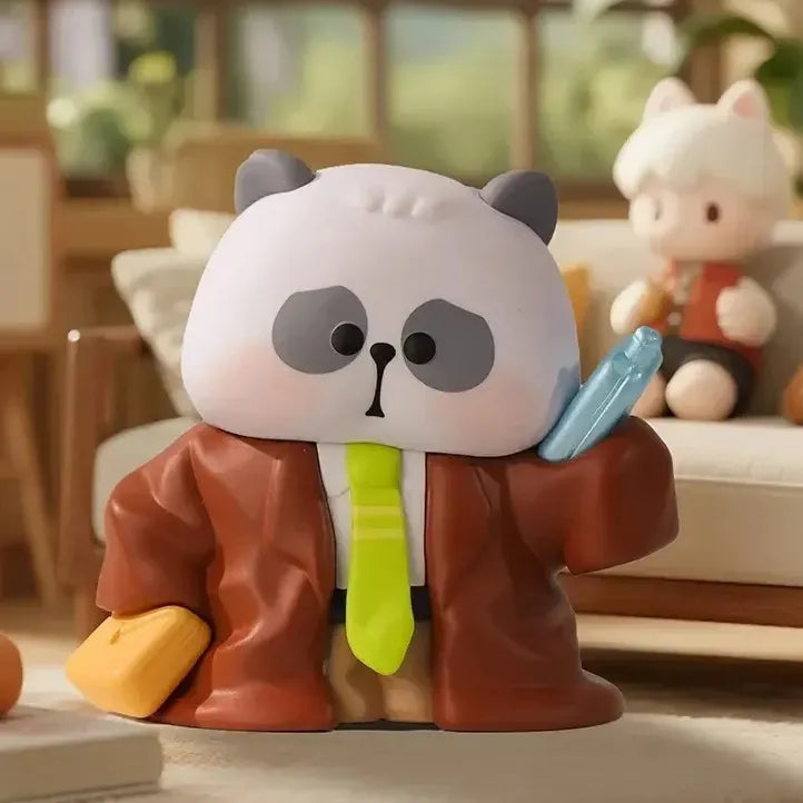Mr. PA businessman figure carrying a briefcase and water bottle while wearing a suit and tie