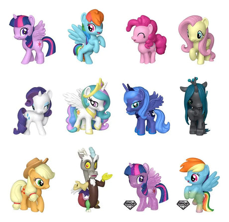My Little Pony Mystery Minis character lineup including Twilight Sparkle and Rainbow Dash