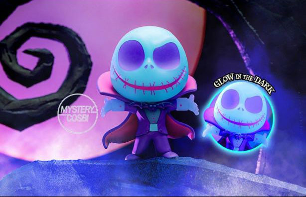 Glow-in-the-dark Jack Skellington Cosbi from Nightmare Before Christmas Cosbi Blind Box