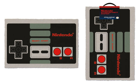 Nintendo NES controller retro gaming doormat displayed vertically and horizontally
