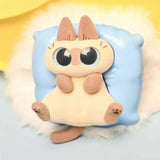 Nobeko Azukisan relaxing on a blue pillow collectible cat figure from Daily Life Series 2