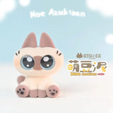Nobeko Moe Azukisan Mini Bean Series figure with large blue eyes and soft flocked finish