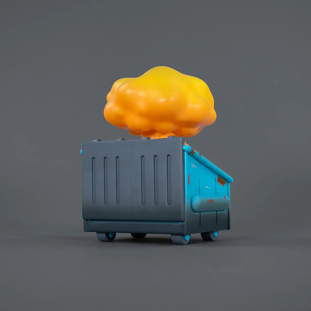 nuclear dumpster fire vinyl figure back angled right