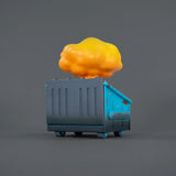 nuclear dumpster fire vinyl figure back angled right