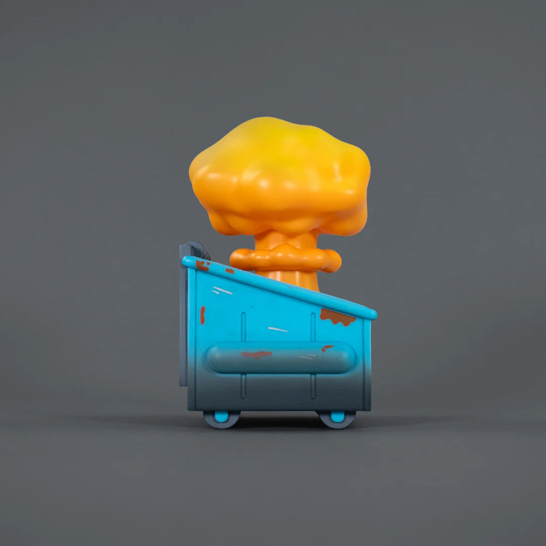 nuclear dumpster fire vinyl figure side back detail