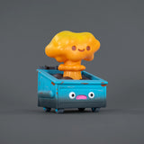 nuclear dumpster fire vinyl figure angled side view