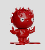 Red translucent Odds N Sods monster designer toy figure