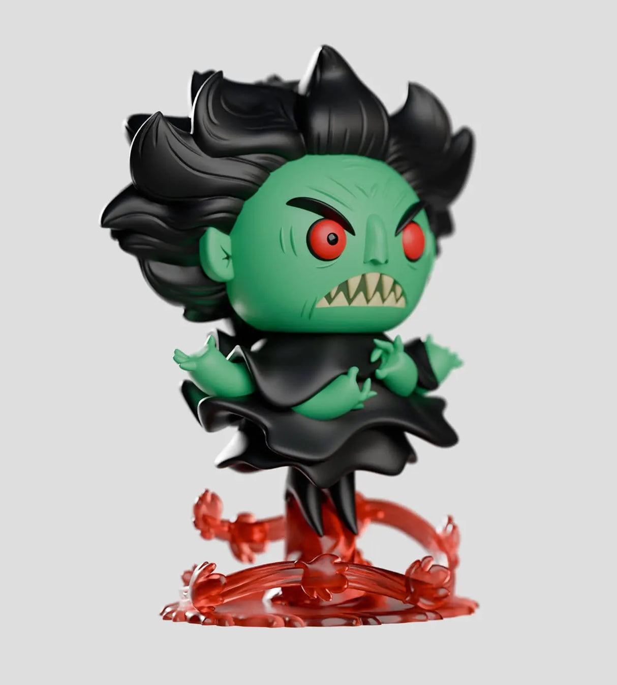 Green supernatural Odds N Sods figure with black hair and red eyes