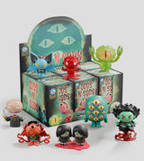 Odds N Sods Blind Box display case and collectible character lineup