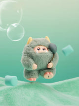 OHKU Giggle Monster Marshmallow Dreams green plush character with net accessory