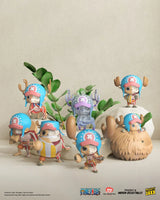 Mighty Jaxx One Piece Chopper dissected blind box figures with outdoor background