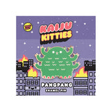 Pangpang Kaiju Kitties enamel pin displayed on Kaiju Kitties branded backing card