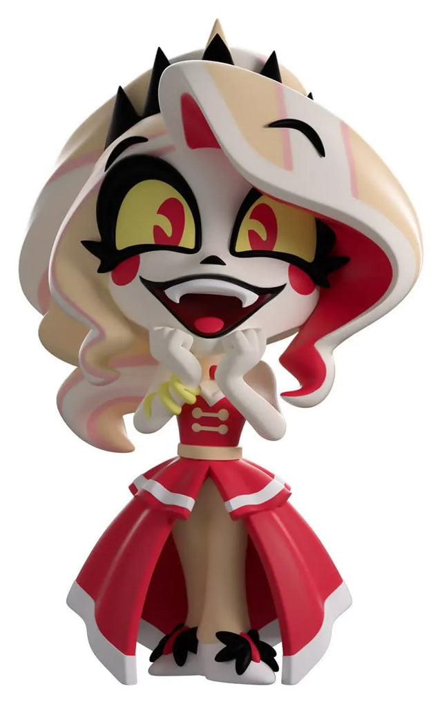 Party Outfit Charlie Hazbin Hotel Youtooz vinyl figure wearing an elegant red gala dress