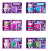 Pembe Bento Box Keyrings Blind Box collection showing six different Pembe the Pink Cat keychain designs and accessories
