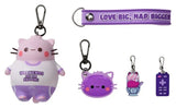 Pembe the Pink Cat weekends are for napping keychain set with affirmation strap and matching mini charms