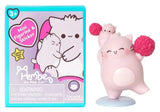 Pembe the Pink Cat cheering mini figure with Little Pembe and pom-poms from the Pembe Mini Figure Blind Box series