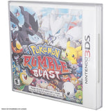 Pokémon Rumble Blast Nintendo 3DS game displayed in clear PET protector