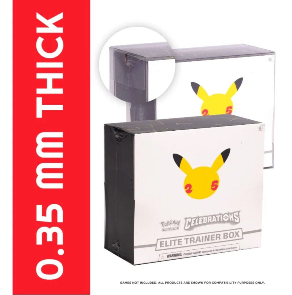 Clear PET protector box for Pokémon Elite Trainer Box with 0.50 MM thickness detail