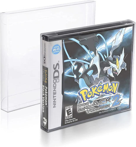 Clear PET protector for Nintendo DS game case with Pokémon Black 2