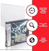 Clear acid-free PET game protector for Nintendo DS Pokémon game case