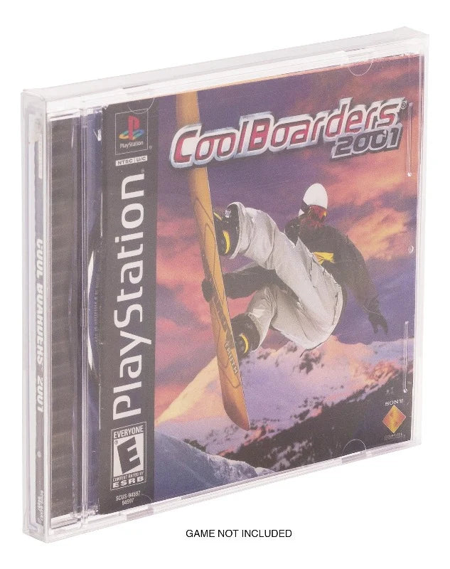 PS1 Cool Boarders game inside clear PET protective case