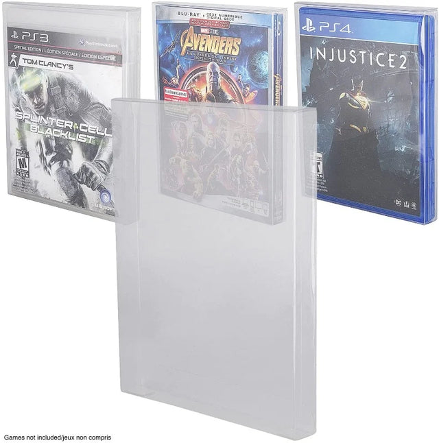 Clear PET protectors for PS3, PS4, Xbox One and Blu-Ray game cases