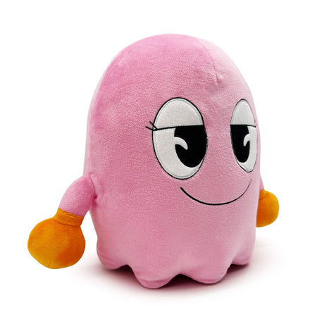 Pinky Ghost Pac-Man plush figure three-quarter view highlighting rounded ghost shape