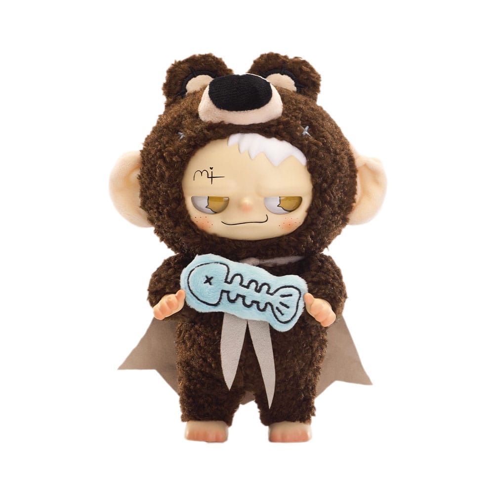 Pitenaught Naughty League brown bear costume vinyl figure holding fish bone accessory