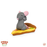 Pizza Rats After Dark rat vinyl figure sitting on pizza slice collectible