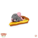 Pizza Rats After Dark rat figure lounging on pizza slice designer toy
