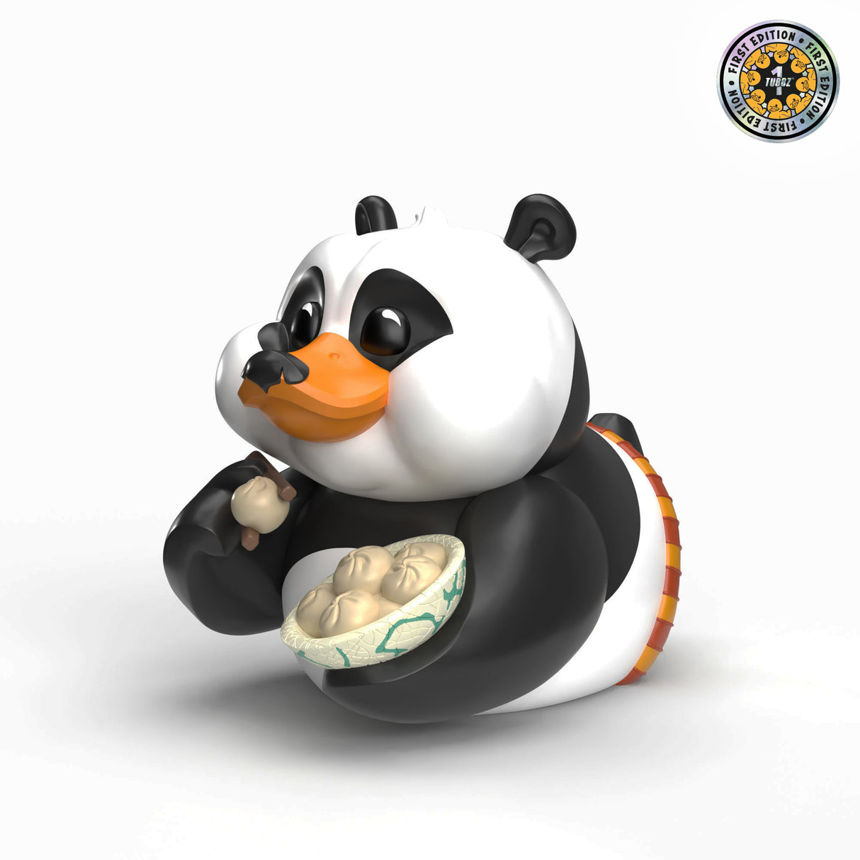 Po TUBBZ First Edition duck figure holding dumplings with official badge