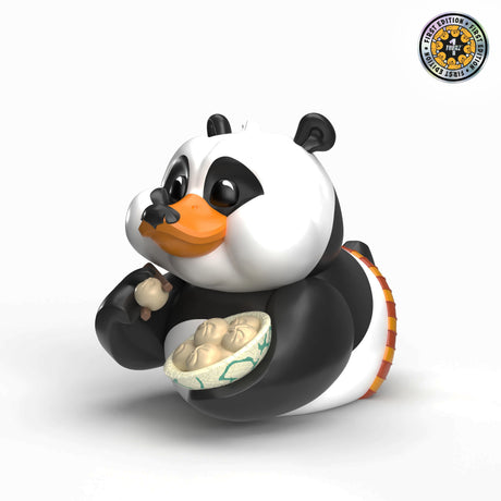Po TUBBZ First Edition duck figure holding dumplings with official badge