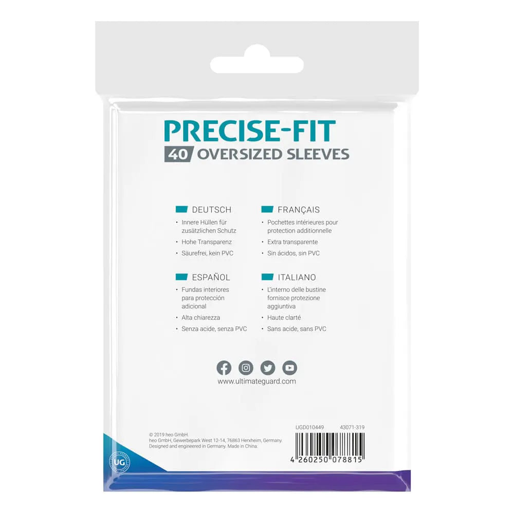 Precise-Fit Oversized Sleeves (40 Pieces) - Ultimate Guard